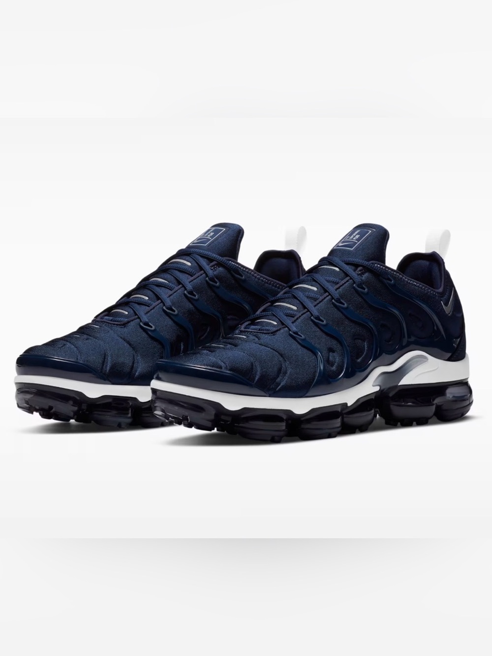 Nike Air Vapormax Plus Midnight Navy Silver White Mens Size 10 Rare DH0611-400